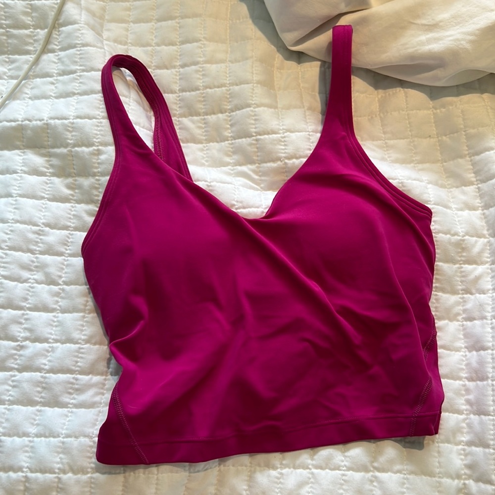 lululemon raspberry colored align tank